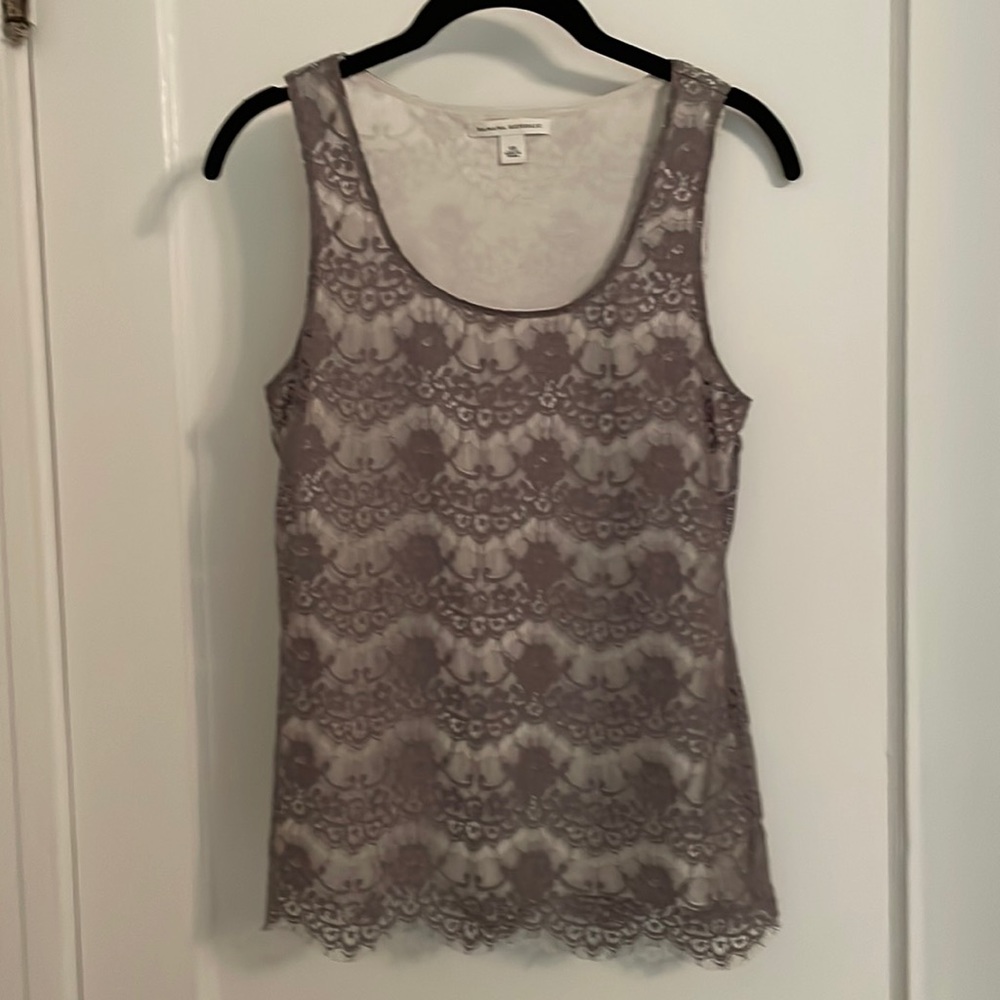 Banana Republic Gray Lace Tanktop Size XS